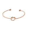 Metal bracelet, golden jewelry for bride, European style, pink gold