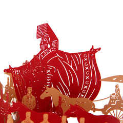 新款創意立體賀卡  兵馬俑 3D旅遊紀念 手工定製卡片定製批發