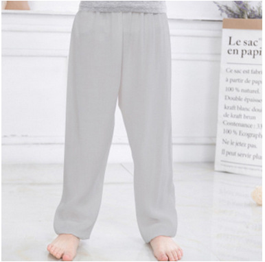 Bloomers de seda de algodón para hombres y mujeres pantalones de verano para adultos pantalones de baile a prueba de mosquitos de color sólido pantalones de artes marciales yoga Delgado