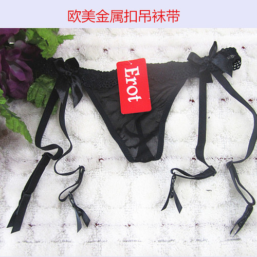 Lace Garter Belt with Plastic Hook from Overseas Originals, Sexy Mesh Transparent Garter Belt