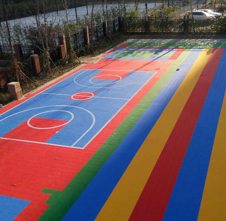 卉馨厂家供应塑料pp拼接地板悬浮式拼装运动地板幼儿园防滑地板|ru