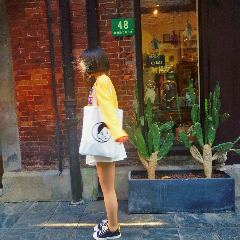 Corea del Sur bolso de compras de moda casual todo partido bolsa de lona ins hombro artístico gran capacidad bolso de las mujeres de una sola pieza entrega