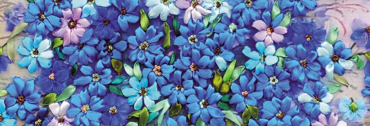 Oujin nianhua Bordado Cinta Directa de Fábrica de impresión en color pintura colgante Azul fragancia sala de estar decoración de entrada