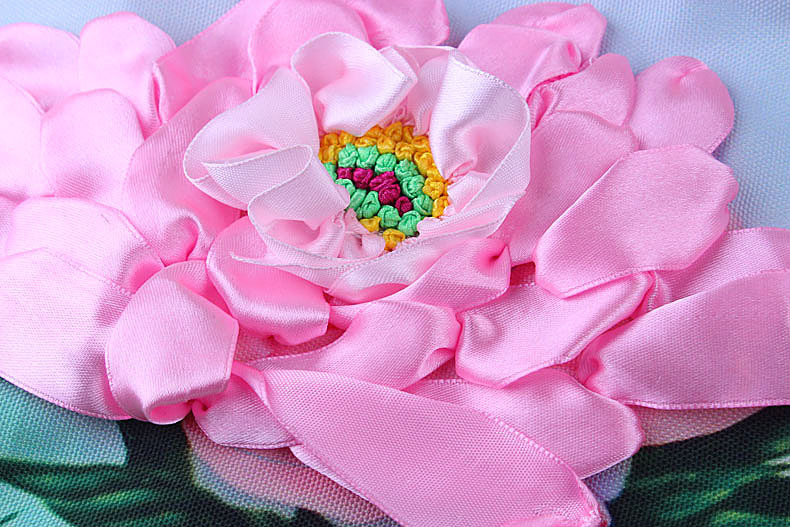 Oujin nianhua cinta bordado fábrica impresión en color directo colgando pintura flor buena Luna impresión en color redondo sala de estar entrada Decoración