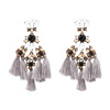 Fashionable metal universal earrings with tassels, European style, Amazon