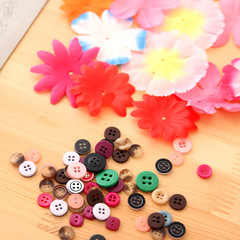 Thanksgiving Button Flower DIY Craft Kit Children 3D Sticker Greeting Card Kindergarten Creative Button Art