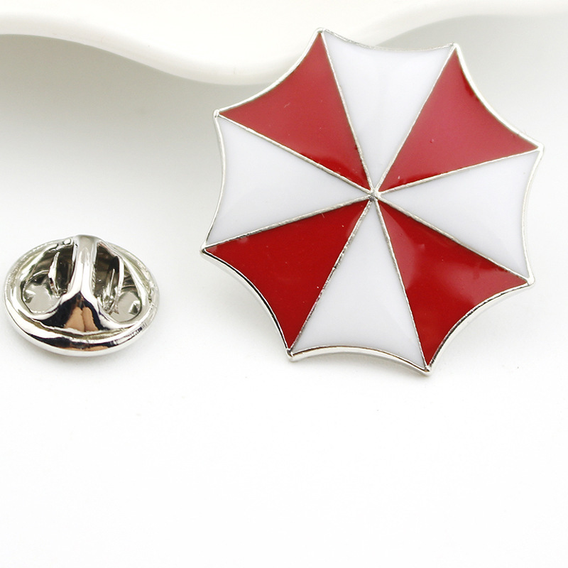 速卖通热销爆款 生化危机安布雷拉保护伞胸针创意小红伞徽章别针