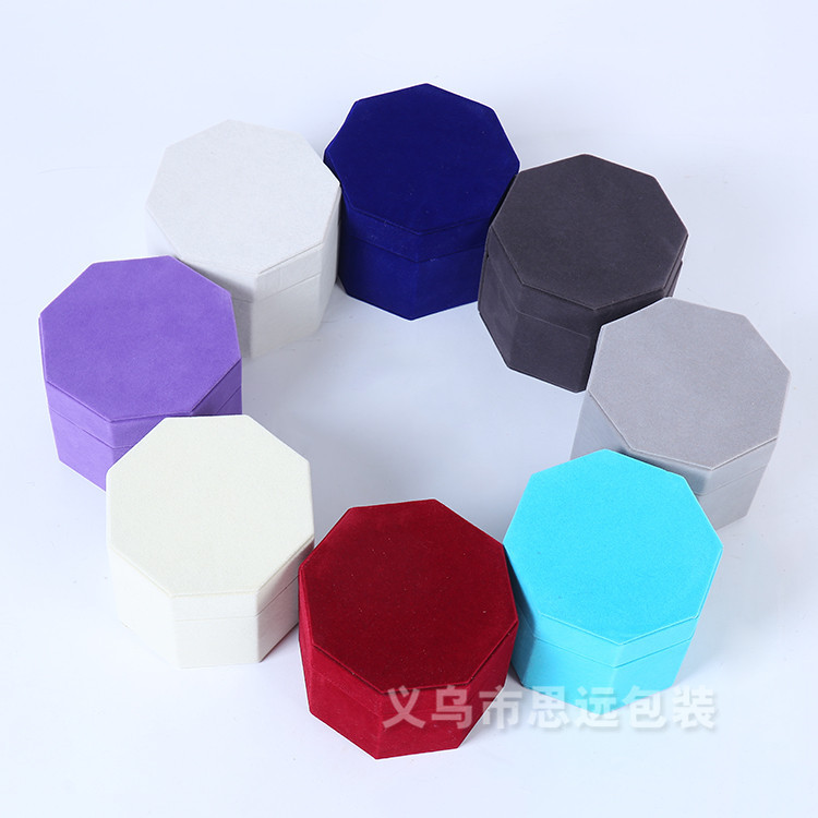 工厂可定 创意礼品盒 绒布八角盒情人节送女友手链手表首饰盒