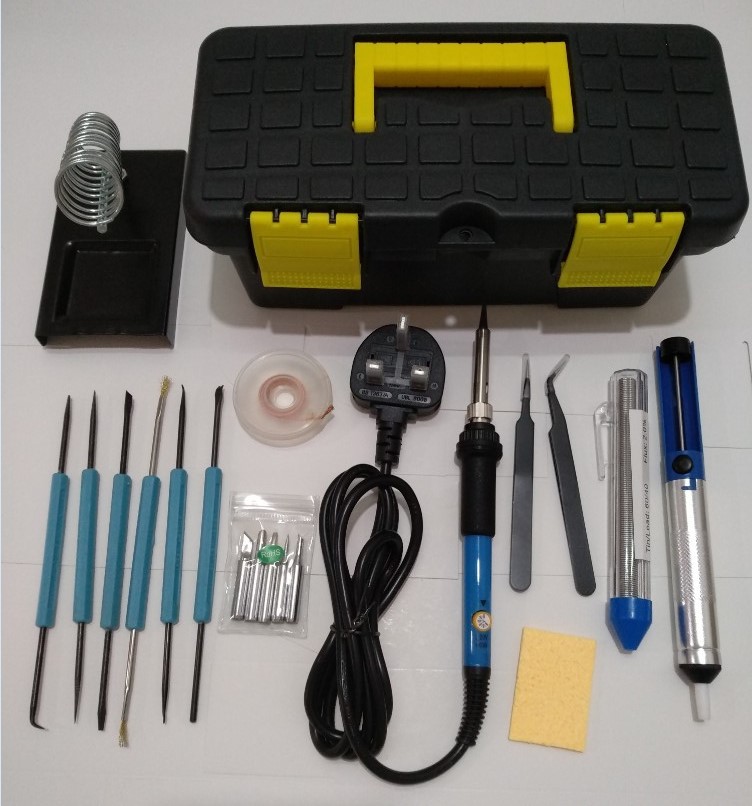 220V欧规电烙铁 110V恒温电烙铁 英规焊接套装工具箱  手持电烙铁