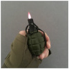 Eat chicken CSGO anime grenades all -metal military hand -made model inflatable windproof lighter travers