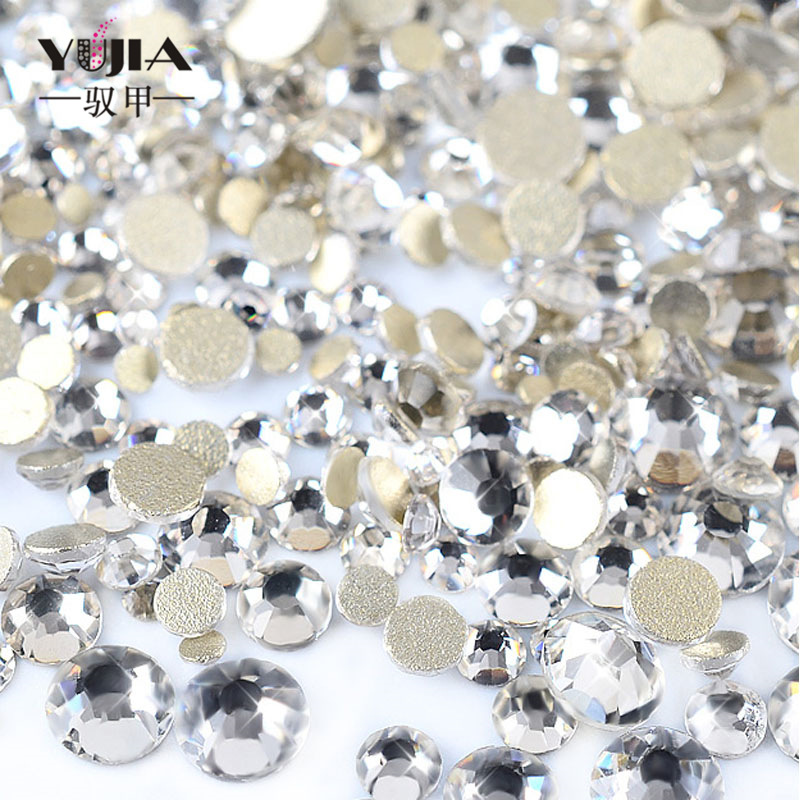 Al por mayor cristal plano diamante rhinestone SS3-SS50 transparente Comercio internacional un diamante teléfono móvil diamante