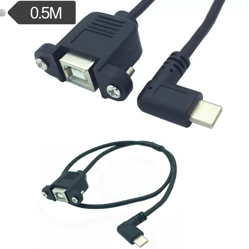TYPE-C локоть к USB B мастер кабель для ушей, кабель панели винт 0.5м
