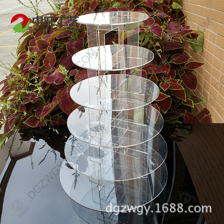 亚克力生日蛋糕展示架 多层可拆装蛋糕面包展示架 婚庆单杯蛋糕架