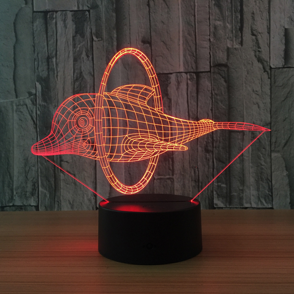 七彩3D灯 LED触控灯 创意桌面台灯亚克力七彩