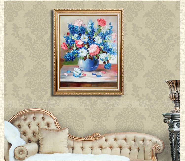 Oujin nianhua Bordado Cinta Directa de Fábrica color impresión colgante pintura tranquila sala estar decoración entrada