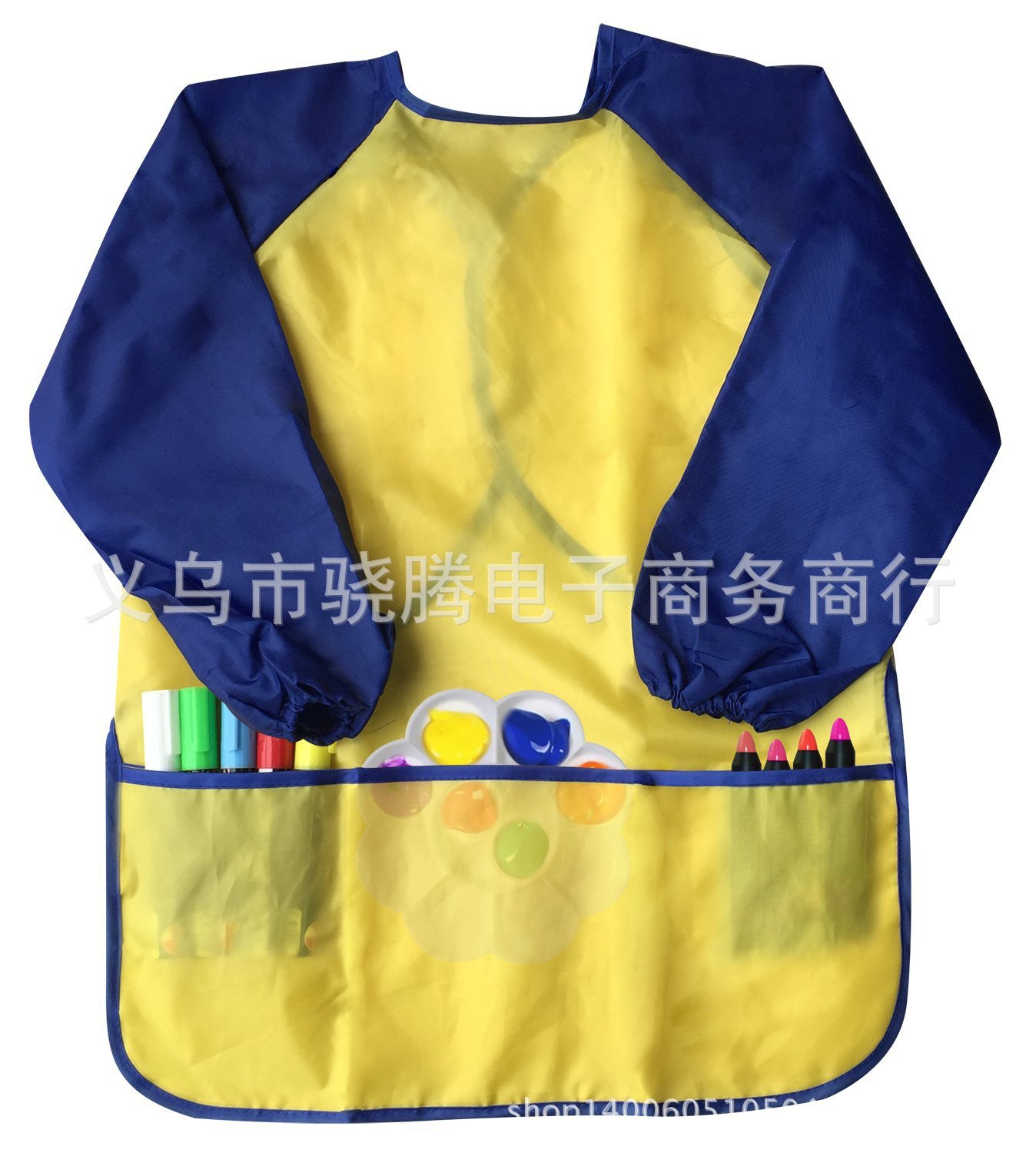 儿童围裙美术绘画衣服/幼儿园画画衣防水罩衣宝宝反穿吃饭衣-阿里巴巴