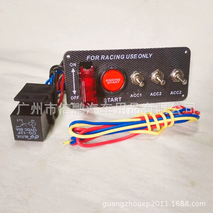 IGNITION SWITCH PANEL 12V Автомобиль Модификация одним нажатием кнопки запуска комбинированный переключатель