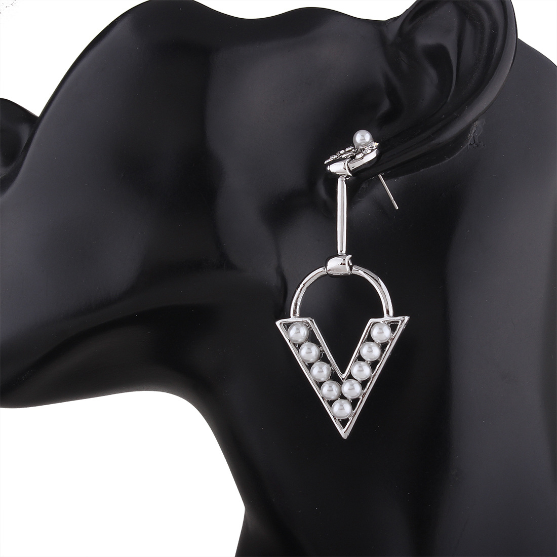 Occident and the United States alloy plating earring (White k)NHNMD3776-White k