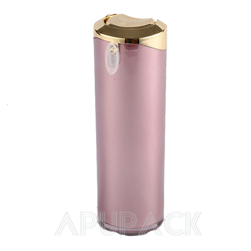 40/60/120ml高档直圆亚克力按压精华乳液斜肩瓶出液顺畅直销