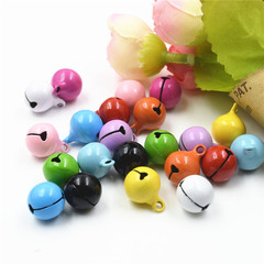 批發DIY手工飾品配件12mm彩色噴漆銅鈴鐺鑰匙鏈手鍊項鍊包掛