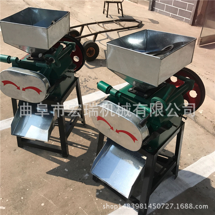 家用花生破碎机价格 立式轧扁机 花生米破碎机型号粮食加工设备3