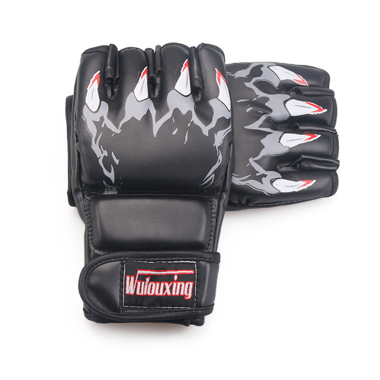 Half Finger Boxing Gloves Adult Professional Sanda Muay Thai MMA Finger UFC Fighting Fighting Sandbag Training Boxing Gloves