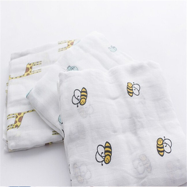 Cotton double-layer gauze eating bib for new born