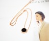 Fashionable golden accessory stainless steel, necklace, pink gold, wholesale