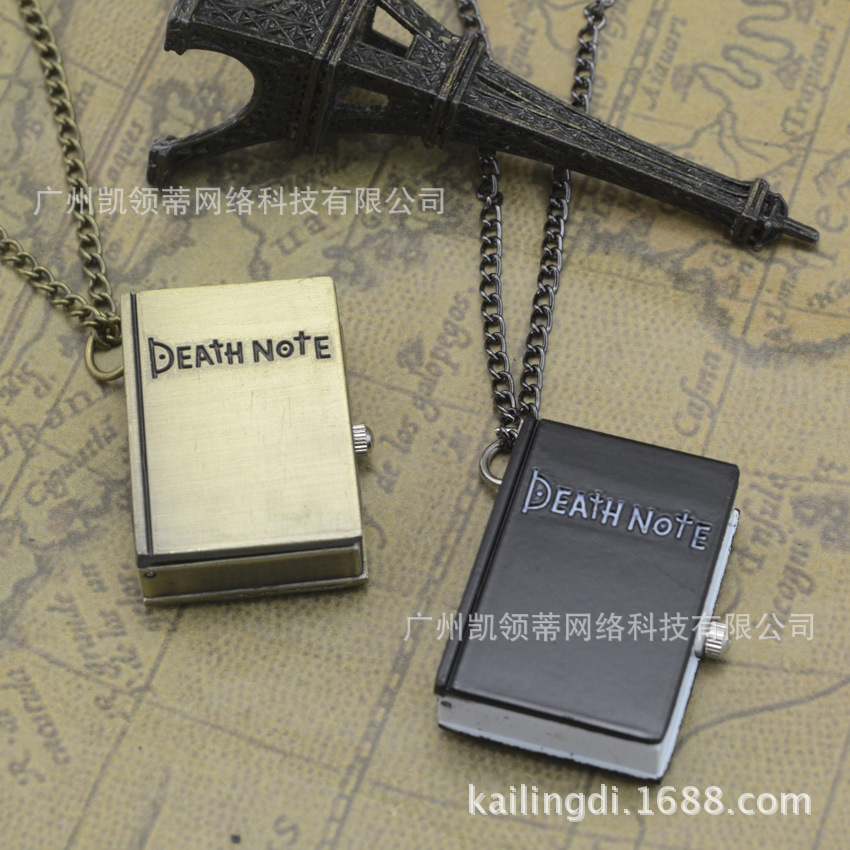 Notes diary antique flip cartoon necklace chain fashion couple student children quartz pocket watch wholesale