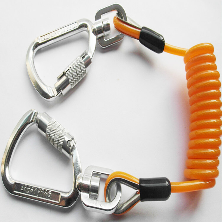 Fabricantes al por mayor caucho retráctil anirrobo cuerda de seguridad de resorte cuerda de alambre de acero artilharia de pesca al aire libre perdida