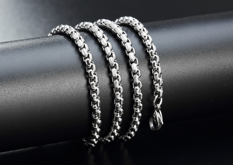 Necklace Classification Hip-hop Solid Color Titanium Steel Necklace