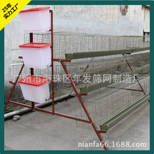 广州工厂蛋鸡笼 三层四门双边六条镀锌鸡笼 耐用十年以上可用出口