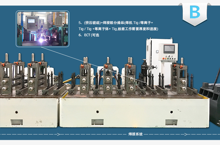 方管機械設備 不銹鋼工業(yè)管設備生產線 生產效率高 設備操作簡單