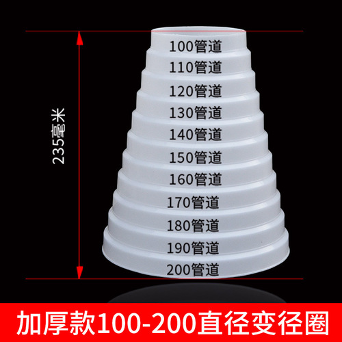 Duct reducer for exhaust hood, smoke pipe diameter conversion head, exhaust hood duct diameter conversion adapter