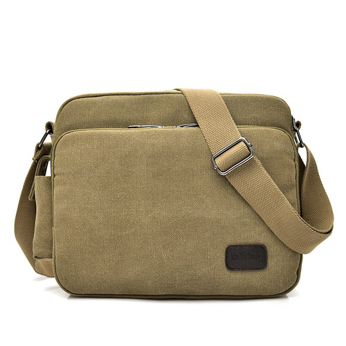 Fashionable canvas men's bag multi-functional shoulder bag men's casual bag large capacity crossbody bag multi-compartment shoulder bag