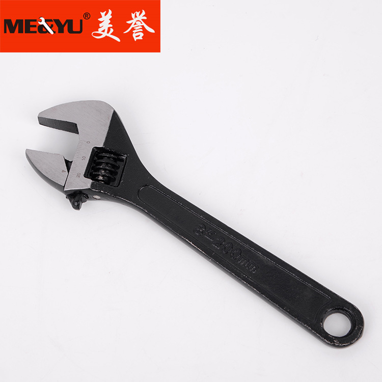 品汇五金工具光柄活动扳手发黑活扳手批发厂家生产活络扳手