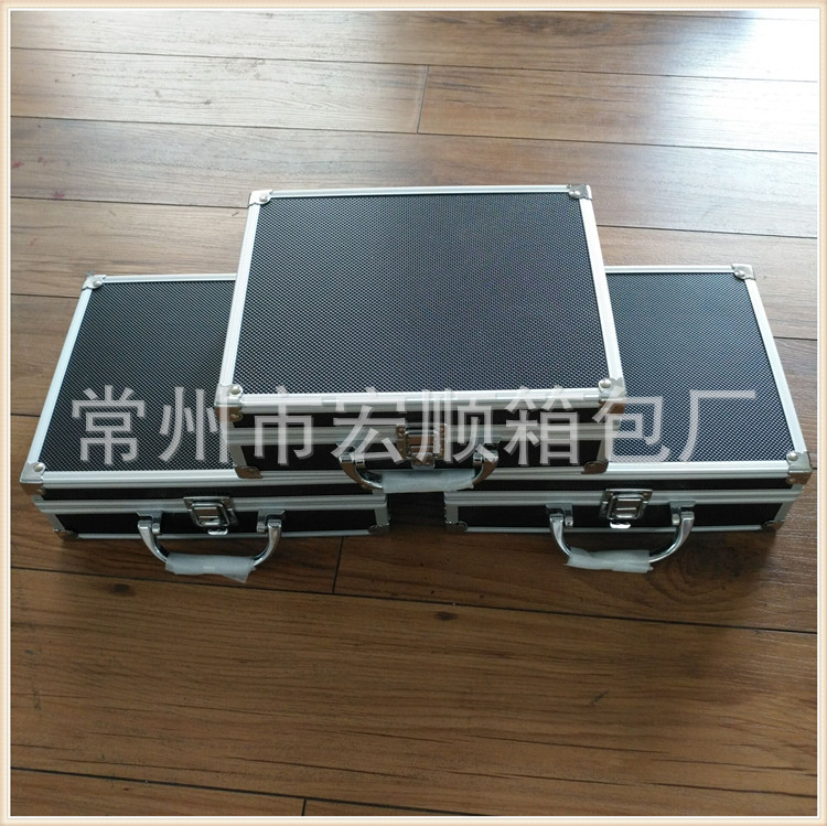 Shockproof sponge lining small portable aluminum alloy toolbox equipment multi-functional storage aluminum box