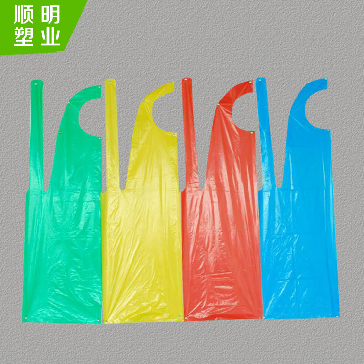 【壹次性圍裙】廚房餐廳工廠火鍋龍蝦加大加厚防水防油塑料圍兜