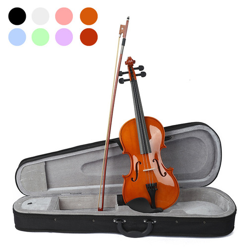 Beginner Practice Spruce Plywood Violin Maple Back Panel 4/4 3/4 1/2 1/4 Standard Practice Introductory