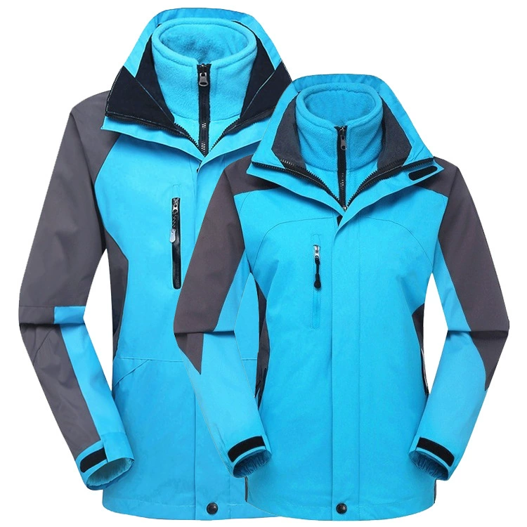 Индивидуальный печатный логотип, осенне-зимний утолщенный альпинистский костюм на флисовой подкладке, съемная Мужская и женская Открытый три в одном