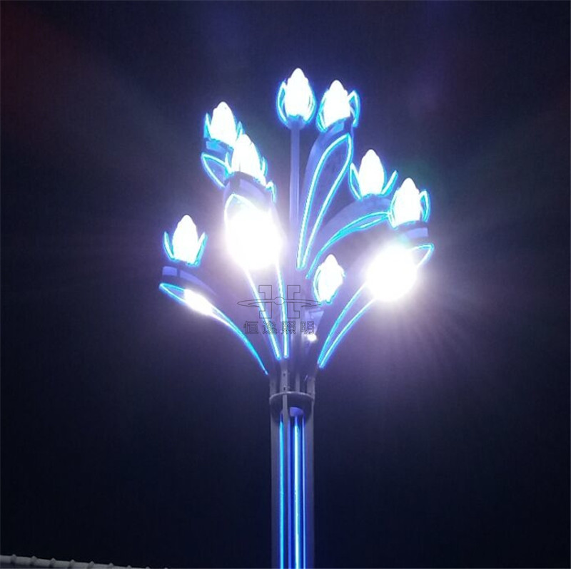 LED不锈钢景观照明路灯中华玉兰灯工厂直销景观灯大型led亮化路灯