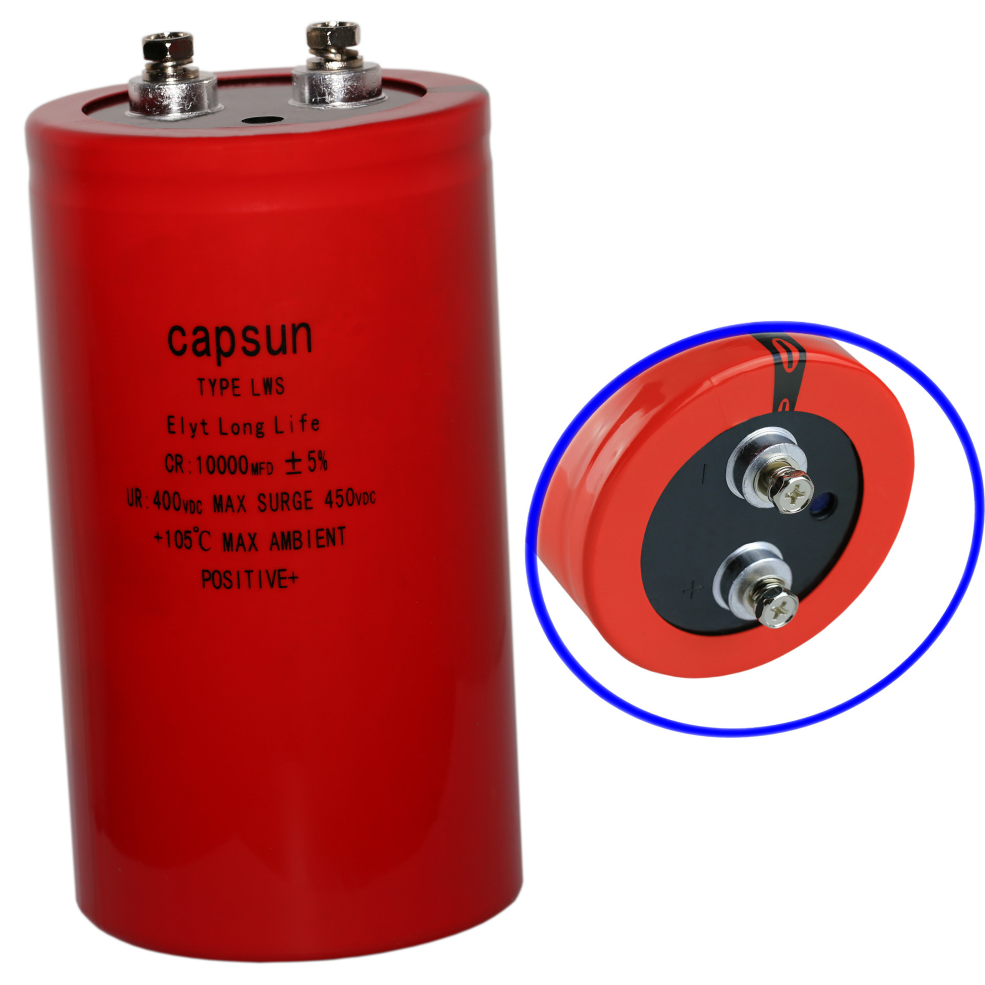 原厂电容交流电动机10000UF400V 急充放电铝电解电容器 螺栓M6