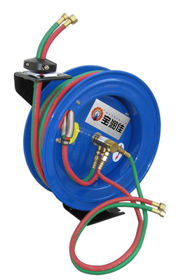 廠銷15米自動回收氧焊氣管卷盤 乙炔氧氣雙管 伸縮卷管器 寶潤佳
