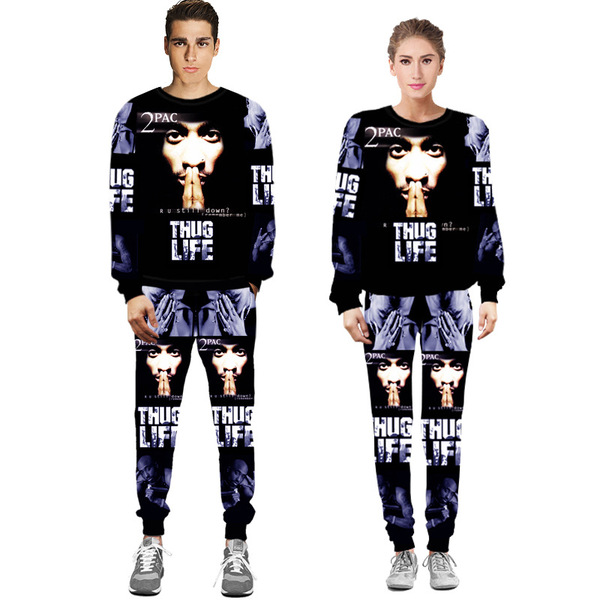 The cross-border electricity supplier sourcing sweater 3D sport Custom T-Shirt long sleeve