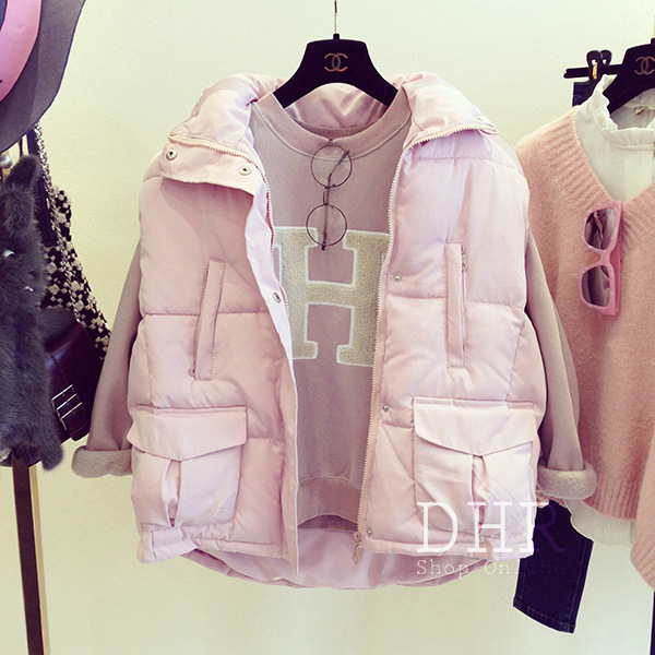 显瘦韩版宽松休闲面包棉服棉衣马夹马甲|ms