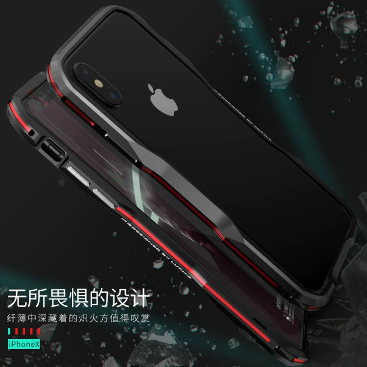 Металлический корпус-чехол для iPhone XS Max с металлической рамкой, защитная накладка двухцветная, винтовой крепёж, противоударный