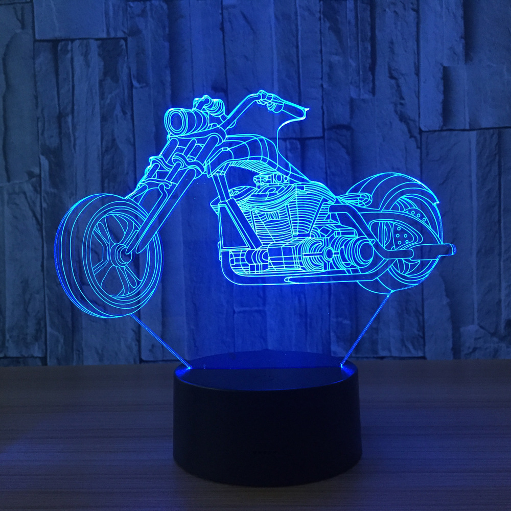 3d led 创意灯 相框式3d灯七彩遥控触摸礼品