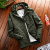 Demi-season breathable men's quick dry street jacket with hood