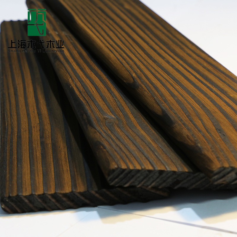 表面碳化花旗松 厂家供应耐磨进口木材 花旗松防腐木表面碳化木|ru