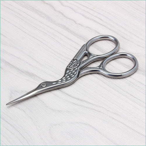 Stainless steel gold-plated crane scissors, 9.3cm yarn scissors, tattoo cross-stitch scissors, thread scissors, tailoring scissors